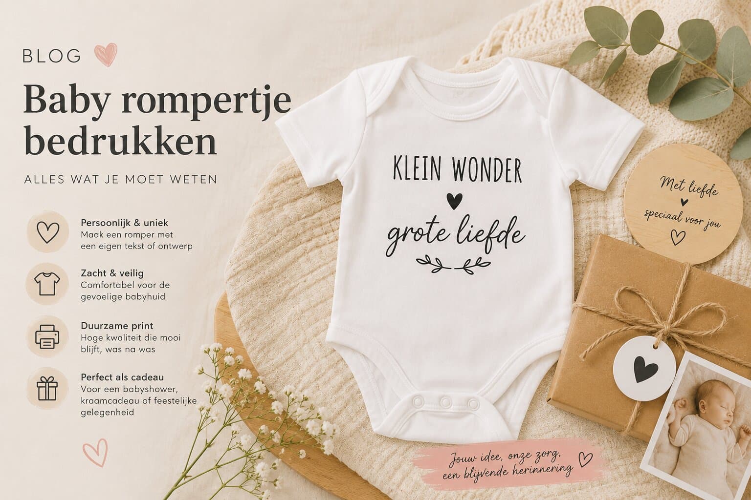 Baby romper bedrukken: zo werkt het stap voor stap
