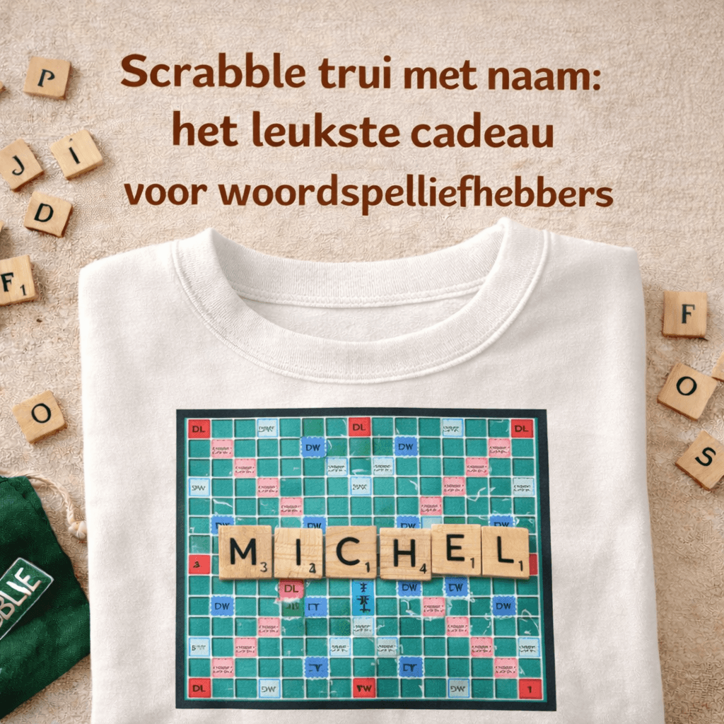 Scrabble trui met naam: het leukste cadeau voor woordspelliefhebbers